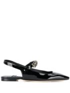 Jimmy Choo Mahdis Patent Ballerinas - Black