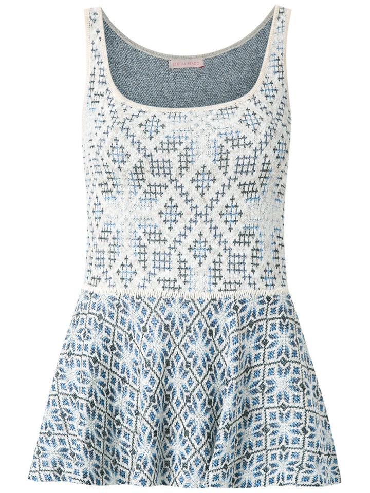Knitted Tank - Women - Acrylic/polyamide/viscose - P, Blue, Acrylic/polyamide/viscose, Cecilia Prado