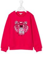 Kenzo Kids Tiger Sweatshirt, Girl's, Size: 10 Yrs, Pink/purple