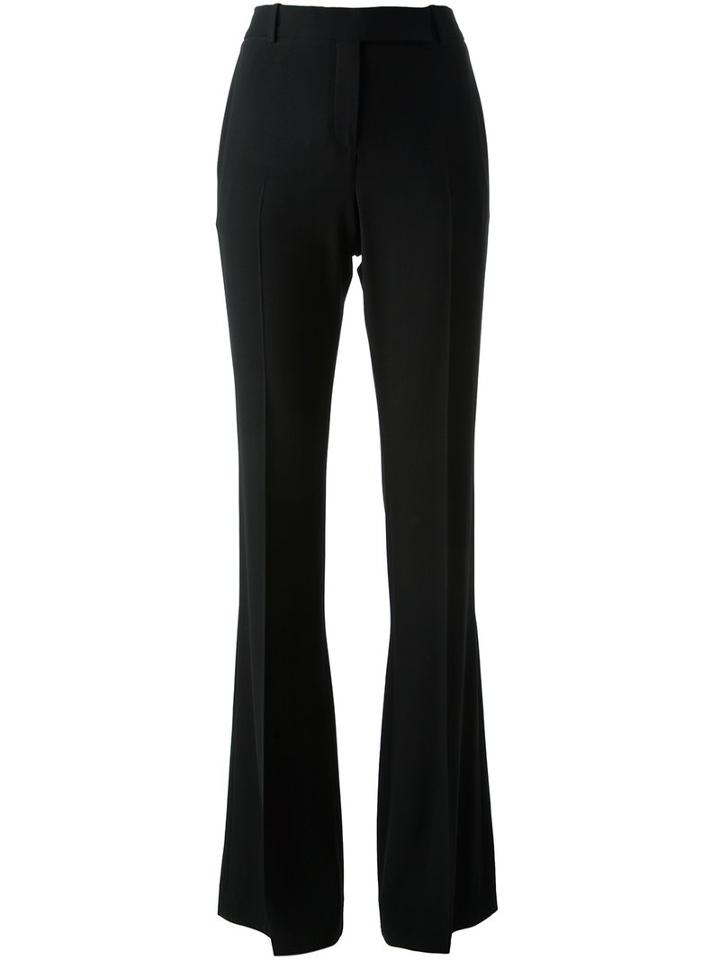 Alexander Mcqueen - Bootcut Trousers - Women - Silk/acetate/rayon - 38, Women's, Black, Silk/acetate/rayon