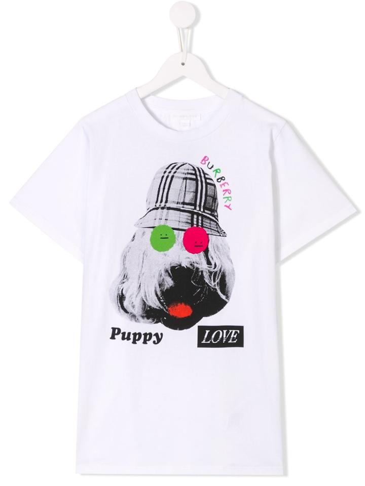 Burberry Kids Teen Printed T-shirt - White