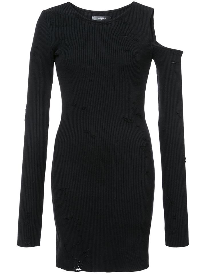 Amiri Distressed Sweater Dress - Black
