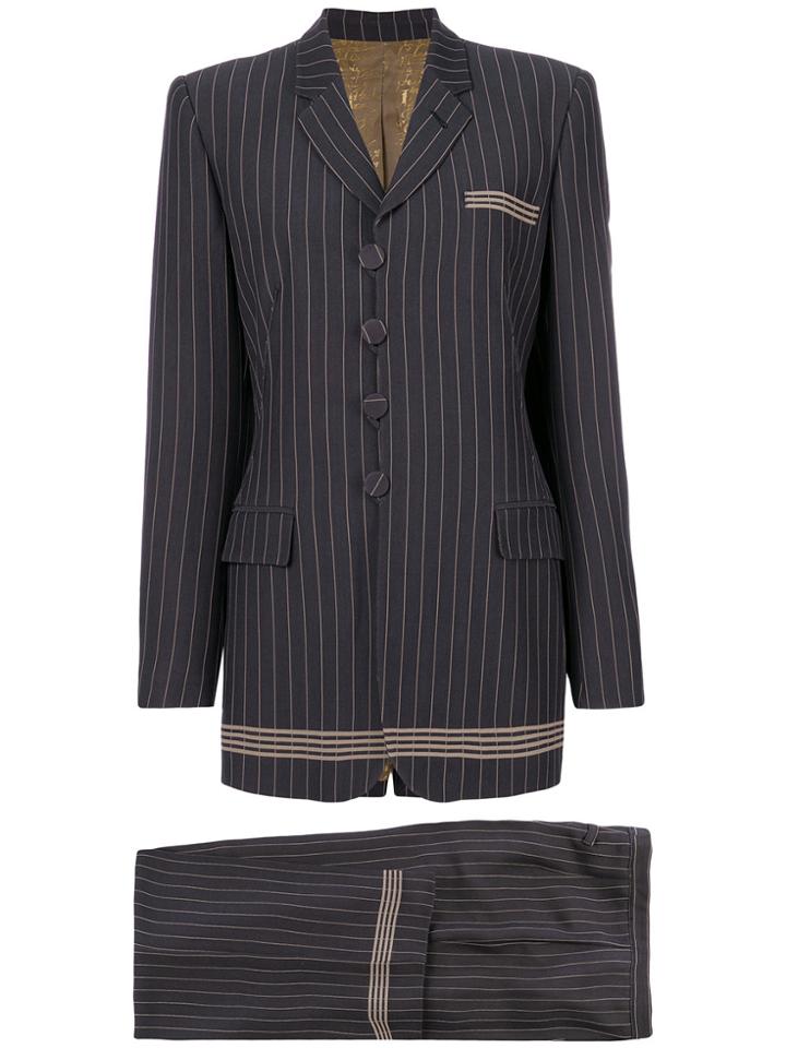 Jean Paul Gaultier Vintage Pinstripe Two-piece Suit - Blue