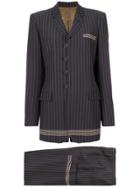 Jean Paul Gaultier Vintage Pinstripe Two-piece Suit - Blue