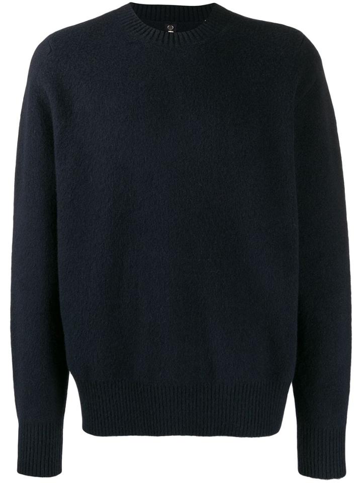 Oamc Contrast Logo Sweater - Blue