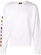 Dsquared2 Printed Sleeve Jumper - White