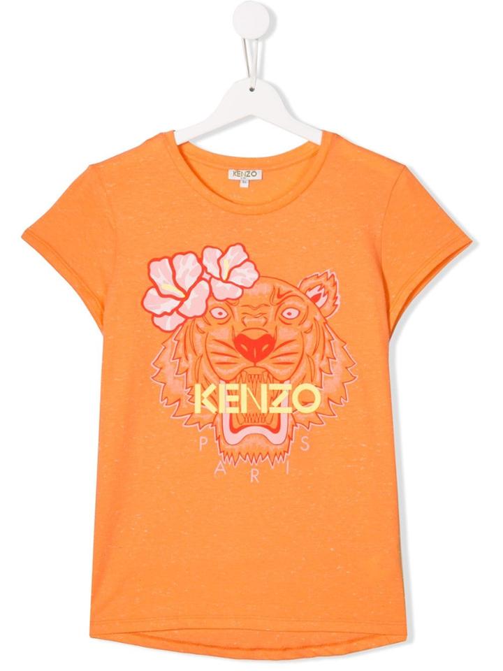Kenzo Kids Logo Tiger Print T-shirt - Orange