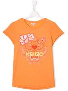 Kenzo Kids Logo Tiger Print T-shirt - Orange