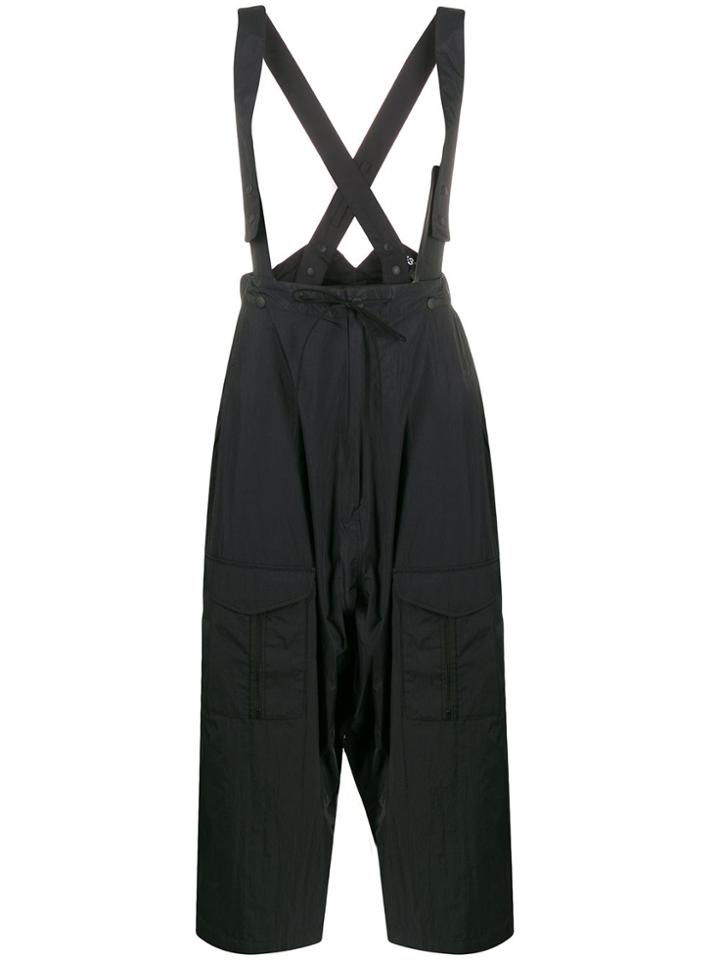 Y-3 Shell Cargo Suspender Trousers - Black