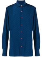 Kiton Contrast Button Shirt - Blue