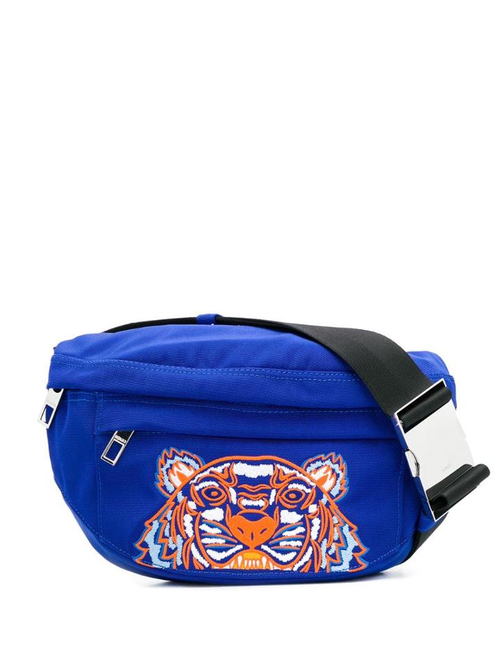 Kenzo Tiger Embroidered Logo Belt Bag - Blue