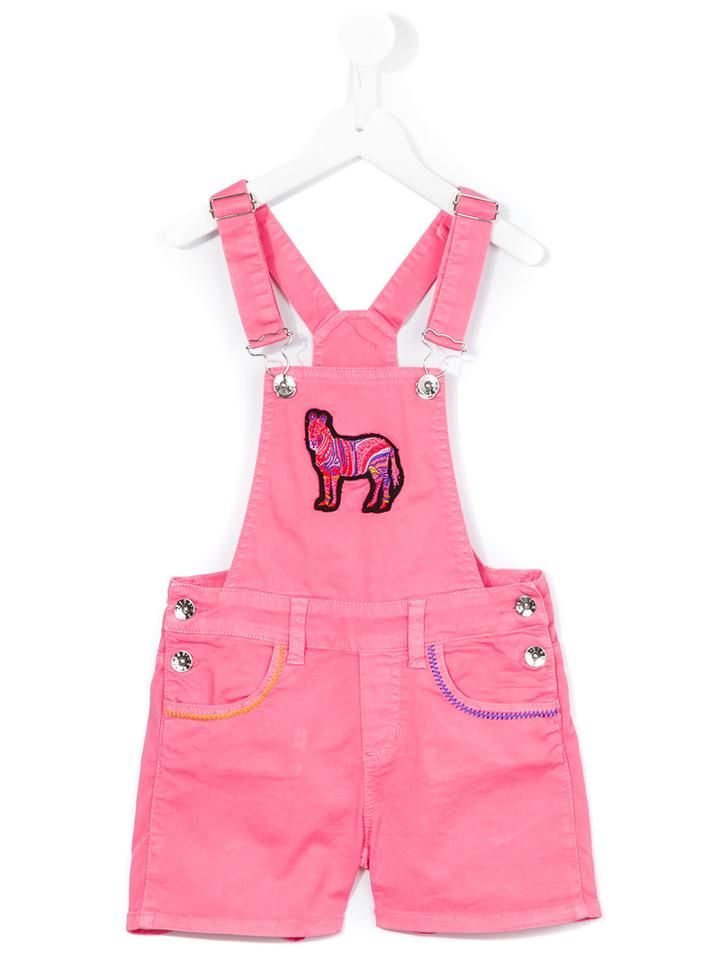 Msgm Kids - Short Dungarees - Kids - Cotton/spandex/elastane - 6 Yrs, Pink/purple
