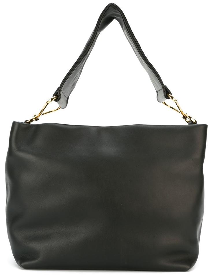 Marni Maxi Handle Tote, Women's, Black, Leather
