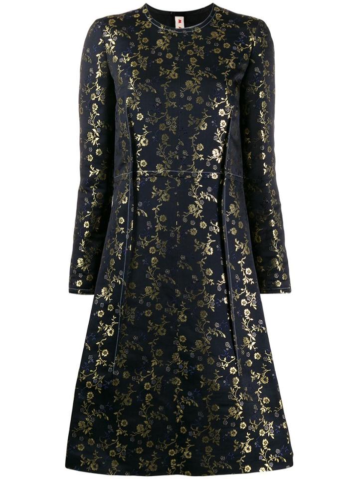 Marni Floral Embroidered Midi Dress - Blue