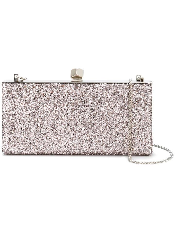 Jimmy Choo - Celeste Clutch - Women - Leather/polyester - One Size, Pink/purple, Leather/polyester