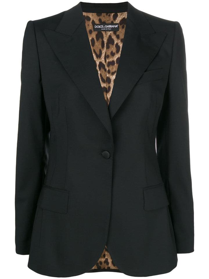 Dolce & Gabbana Fitted Longline Blazer - Black