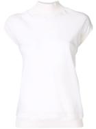 Anteprima Roll Neck Vest - White