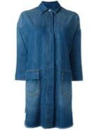 Twin-set Denim Shirt Dress, Women's, Size: Medium, Blue, Cotton/lyocell