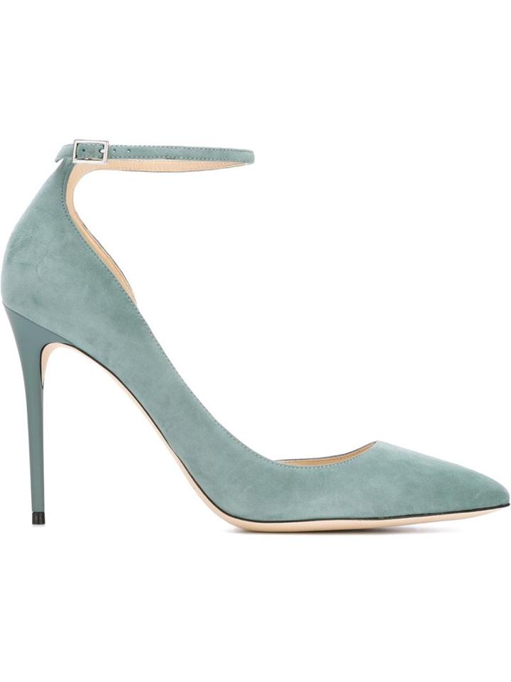 Jimmy Choo Lucy Pumps, Women's, Size: 37, Green, Leather/suede