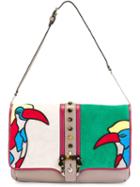 Paula Cademartori Sylvie Shoulder Bag, Women's, Grey, Leather/suede/cotton/pvc