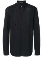 Versace Baroque Embroidered Shirt - Black