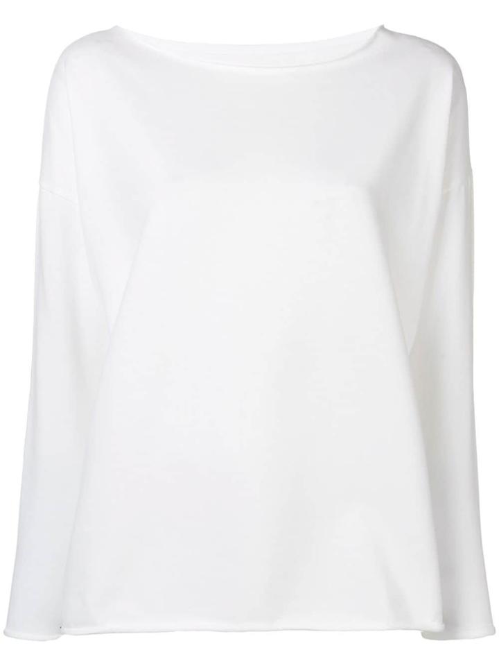 Juvia Round Neck Sweatshirt - White