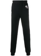 Karl Lagerfeld Karl Ikonik Embroidered Track Pants - Black
