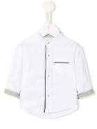 Cashmirino - Mandarin Collar Shirt - Kids - Cotton - 18 Mth, White