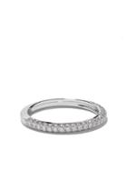De Beers 18kt White Gold Db Darling Half Pavé Diamond Band