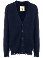 Uma Wang Fringed V-neck Cardigan - Blue