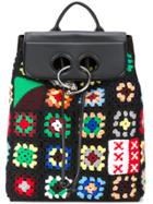 Jw Anderson Pierce Crochet Backpack - Black