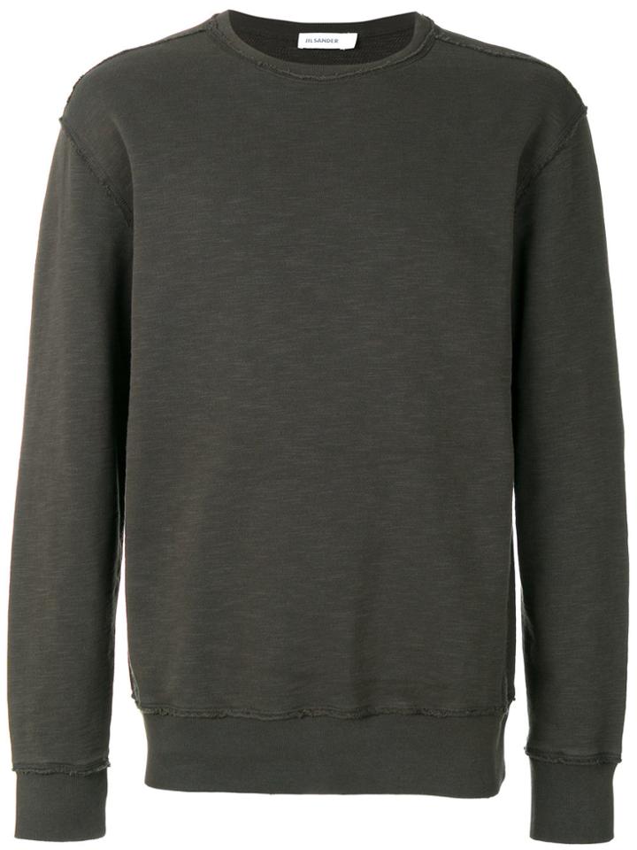 Jil Sander Distressed Finish Sweatshirt - Green