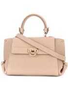 Salvatore Ferragamo - Structured Satchel Bag - Women - Calf Leather - One Size, Pink/purple, Calf Leather