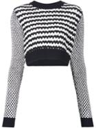 Thakoon Open Knit Cropped Sweater