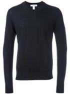 Comme Des Garçons Shirt V-neck Jumper, Men's, Size: Medium, Blue, Wool