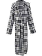 The Elder Statesman Checked Belted Coat - White