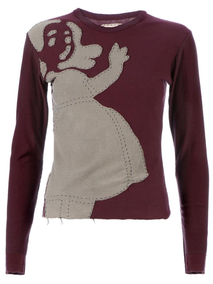 Projet Alabama Appliquéd T-shirt, Women's, Size: Small, Red, Cotton