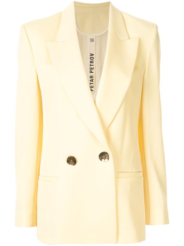Petar Petrov Jeffrey Double-breasted Jacket - Yellow