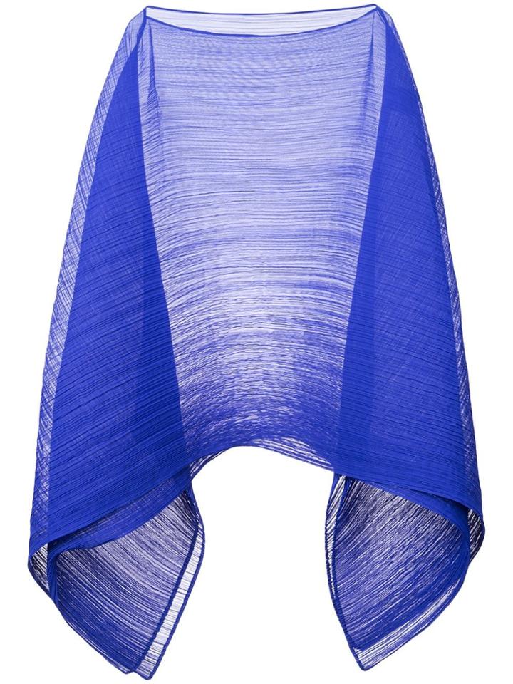 Pleats Please By Issey Miyake Lightweight Stole - Blue