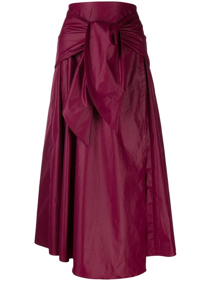 Tibi Wrap Midi Skirt - Pink