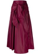 Tibi Wrap Midi Skirt - Pink
