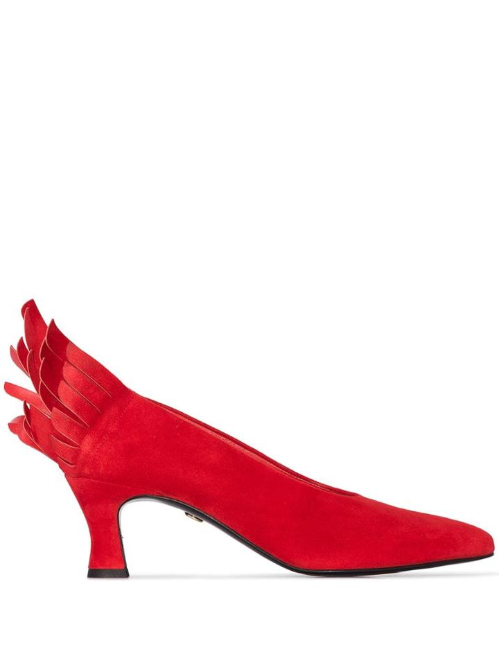 Charles Jourdan X Andrée Putman 60mm Pumps - Red