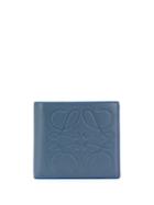 Loewe Embossed Anagram Bi-fold Wallet - Blue