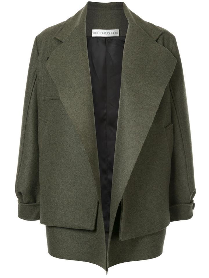 Nino Babukhadia Lapel Collar Jacket - Green