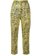 Baum Und Pferdgarten Leopard Print High-waisted Trousers - Yellow