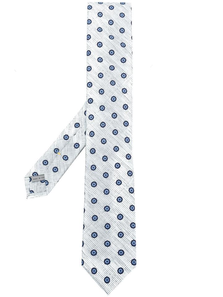 Canali Classic Print Tie - Grey