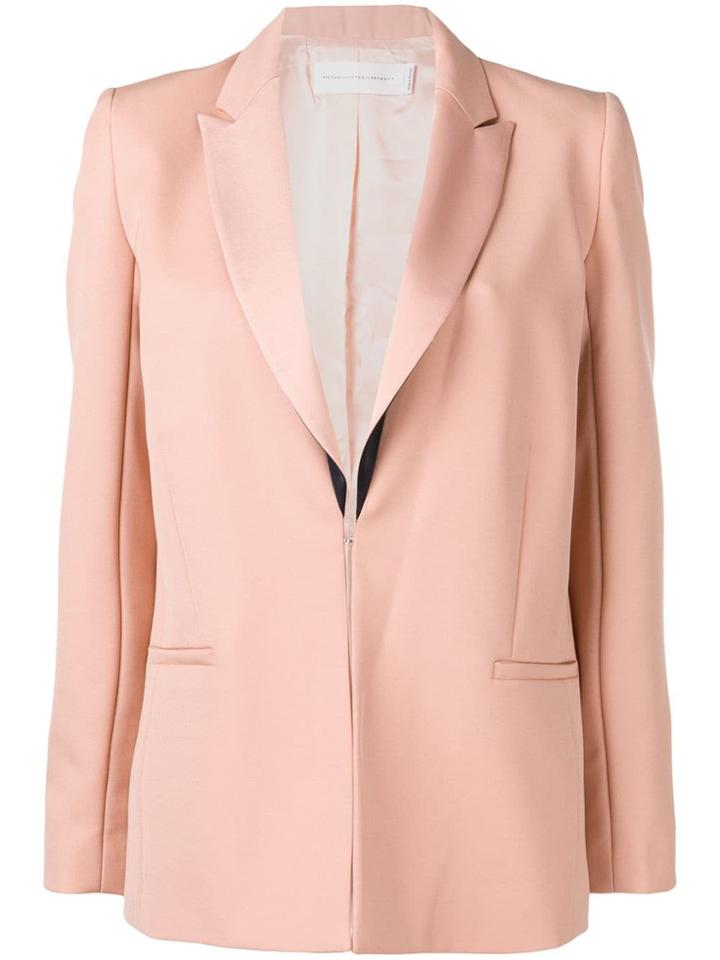 Victoria Victoria Beckham Contrast Lapel Blazer - Pink