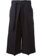 Alexander Mcqueen Cropped Wide Leg Trousers, Men's, Size: 50, Blue, Cotton/silk/acetate/viscose