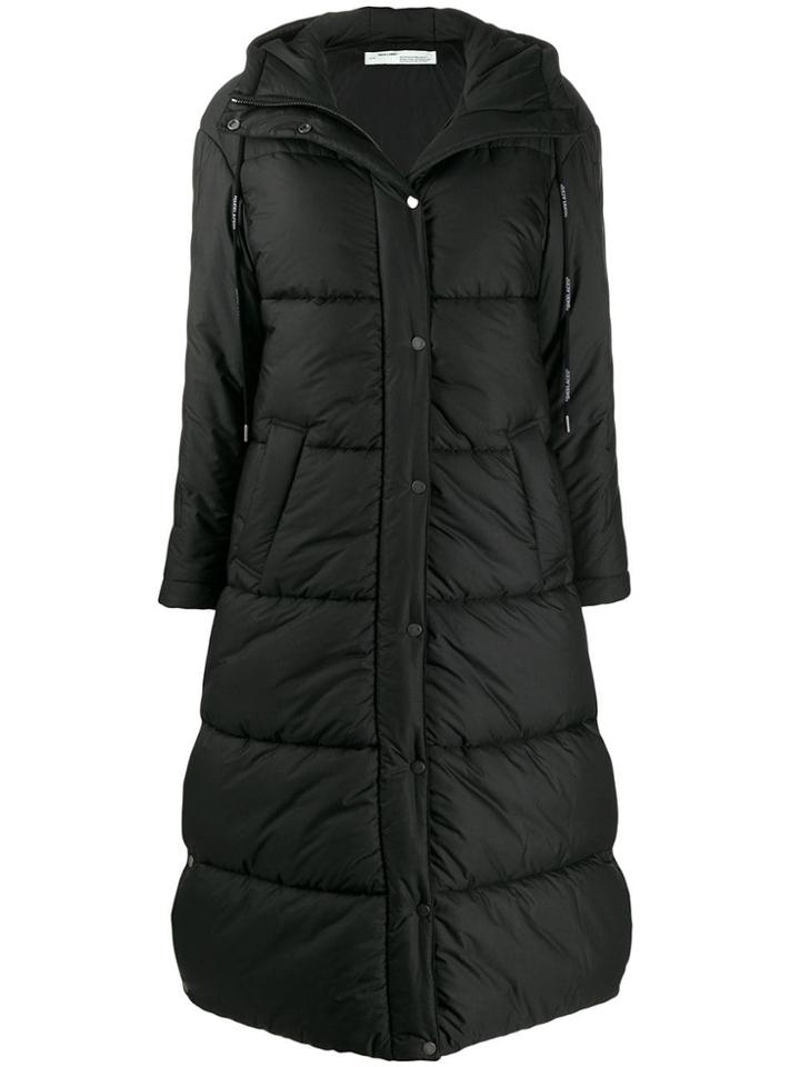 Off-white Hooded Padded Coat - Black