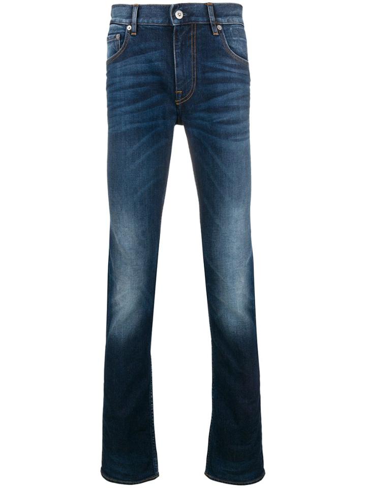 Stone Island Straight Stonewashed Jeans - Blue